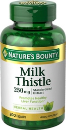 Cardo de Leite Bounty 250 mg Cápsulas 200 ea (Pack de 2)