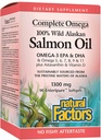 FATORES NATURAIS Óleo de Salmão de Alask Selvagem, 90 CT