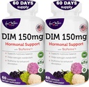 Complexo DIM 150mg - Bioperine Estrogen Balanceamento Pílulas para Menopausa & Hot Flashes Relief Suporte Hormonal Acne Suplemento Poderoso - 60 Cápsulas - Made in USA