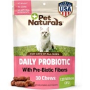 Pet Naturals Probiótico diário para gatos, 30 mastigações - Suplemento de suporte digestivo e imunológico para gatos