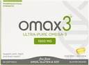 Omax3 Natural Omega 3 Fish Oil Pills 1500 MG EPA DHA - Omega3 Fatty Acid Supplements Muscle & Joint - Gluten Free, Wild Caught, Non GMO, 60 dias de fornecimento Blister embalado (2 caixas)