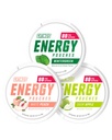 Moinhos Energia Pouches - Natural Cafeína Pouches - Contém B-Vitaminas, Livre de Açúcar, & 0 Calorias - 80mg de Cafeína em Cada Pouch - Wintergreen, Peach, & Sour Apple - 3 Pack, 15 Pouches Por Can