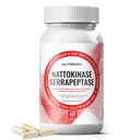 Nattokinase 2000 FU Serrapeptase 240000 SPU Suplemento - Melhorado com Coenzyme CoQ10 Vitamina B6 Vitamina C Extrato de Pimenta Negra - Nattokinase 400mg Cápsula para Homens