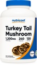 Nutricost Turkey Tail Mushroom Cápsulas 1200mg, 120 Servings (240 Cápsulas) - Gluten Free, Non-GMO, and Vegetarian Friendly