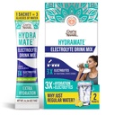 GuruNanda Hydramate Hydration Support Drink Mix - Pacotes em pó eletrolítico para desidratação, exercício e energia - Sem adição de adoçantes, não-GMO, sabor limão natural - 2 contagem (0,56 oz cada)