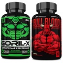 ONL Homens Testosterona Booster Bundle - GORIL-X & Bull Blood - Melhorar a força, resistência e energia com Erva Horny Goat, Maca, Tongkat Ali, Tribulus - 120 Cápsulas