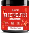 Eletrólitos pó sem açúcar sem carboidratos, Keto diária Electrolyte Drink Mix, Potássio & Hidratação de sal Pó Eletrólitos Zero Calory Sugar Free Electrolyte Powder, Strawberry 50 Servings