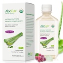 AloeCure USDA Organic Aloe Vera Juice Grape Flavor, Made Within 12 Hours of Harvest - Pure Aloe Vera Digestive & Imune Health Supplement, Helps Mantain Balanced Stomach Acidez, 16.7 onças Frasco