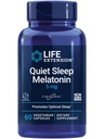 Extensão de vida Melatonina calma do sono, 5 mg, Apoio ao sono poderoso, Ritmos circadianos saudáveis, Defesa celular, Sem glúten, Não-GMO, Vegetariano, 60 Cápsulas