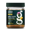 Gaia Herbs Milk Thistle Gummies - Suplemento de ervas com propriedades antioxidantes para a saúde do fígado e desintoxicação do fígado - Lemon Flavored - 60 Vegan Gummies