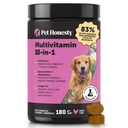 Multivitamina de Cão - 10 em 1 Vitaminas de Cão para Saúde e Coração - Ómega Óleo de Peixe, Glucosamina e Probióticos - Vitaminas de Cão e Suplementos para Pele e Casaco (Chicken 180 ct)
