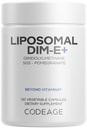 Codeage Suplemento DIM lipossomal - 4 Meses Fornecimento de DIM Vitaminas e SGS, Romã, Brócolos, Isômeros de Vitamina E Tocoferóis Alpha Beta Gamma Delta - Fórmula lipossômica - Gluten-Free - 120 Cápsulas