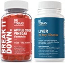 Dr. Tobias Liver 21 Dia Cleanse e Apple Cider Vinagre Gummies - Suporta Saúde Digestiva e Detox Fígado, Vegan, Não-GMO