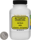 Carvão ativado [C] 100% ACS Grade Course Granules 4 Oz em uma garrafa Space-Saver EUA