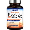 Vitalidade inata Probióticos 120 bilhões de UFCs para homens e mulheres, 34 Strains com Prebióticos & Enzimas Digestivas, Imune & Saúde Digestiva, Libertação tardia, prateleira estável, 30 Cápsulas Vegan
