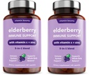 Vitamina Bounty Elderberry Imune Support - com Zinco, Vitamina C & Echinacea, Advanced 5-em-1 mistura, poderoso antioxidante, Suporta equilíbrio corporal inteiro, Não-GMO - 60 cápsulas, 2 pacote