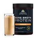 Nutrição antiga alimentados de grama, livre de gaiola, pó de proteína de caldo ósseo, 20g de proteína, peptídeos de colágeno hidrolisados, Keto & Paleo Friendly, Suporta Joint & Gut Health, Açafrão, 20 Servings