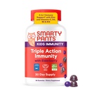 SmartyPants Kids Immunity Elderberry Gummies: Kids Imune Support Supplement, Vitamina C, Vitamina D, Vitaminas B6 & B12 e Zinco, Gluten Free, Elderberry Flavor, 60 Count (30 fornecimento dia)