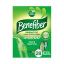 Benefiber On the Go Prebitic Fiber Supplement Powder for Digestive Health, Daily Fiber Powder, Unflavored Powder Stick Packs - 28 Sticks (3.92 Ounces)