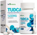 1450MG TUDCA suplemento de fígado, sales Bile Suplemento de suporte de fígado complexo, saúde do fígado para fígado limpar detox e reparo, 60 Cápsulas