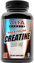 ALFA VITAMINAS Máxima Creatina Mono-hidratada 1200 Mg 100 Cápsulas. Massa muscular - Crescimento muscular - Recuperação pós-treino. Reduz os efeitos do ácido láctico