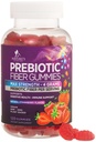 Gummies de fibra para adultos, Suplemento diário de fibra de goma de 4g, suporte digestivo à saúde da goma prebiótica - Mastigação de fibra solúvel baseada em plantas, Prebióticos suporta regularidade e digestão não-GMO - 120 chicletes