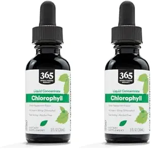 365 por mercado inteiro de alimentos, clorofila líquida, 1 Fl Oz (Pacote de 2)