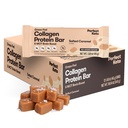 Perfect Keto Bars - Os melhores lanches Keto com colagénio e MCT. Não adicionado de açúcar, Keto Diet Friendly - 3g de carboidratos líquidos, 19g de gordura,11g de proteína - Diet Food Sobremesa (Carmel salgado, 12 Bares)