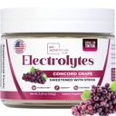 Zero açúcar - Concord Grape Eletrolytes Pó - Hidratação muito refrescante - Cafeína Energia grátis com todos os ingredientes naturais - Vegan, Keto & Paleo - Sugar Free Eletrolytes Drink Mix - 30 Servings