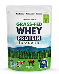 Opportuniteas Whey Feed Whey Isolate Protein Powder - sem sabor 28g de proteína em pó sem adoçantes artificiais, vacas sem hormônios, não OGM - 5lb