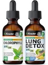 BIO KRAUTER Tintura de clorofila 2 Fl. Oz. & Lung Detox Tintura 2 Fl. Oz.