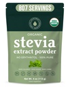 Orgânico 100% puro Stevia pó, 4 onças, Satisfies doces desejos, Baixa níveis de açúcar no sangue para diabéticos, em massa em pó Stevia extrato adoçante para melhor cozimento e bebidas, 800+ Servimentos por NatriSweet