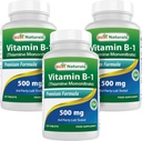Best Naturals Vitamina B1 como mononitrato de tiamina 500 mg 120 comprimidos (120 contagem (Pacote de 3))