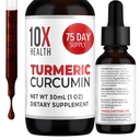 10X Suplemento de Curcumina Turmérica de Saúde com Vitamina D3 e B12-30mL Suplemento de Turmerica de Alta Absorção para Suplementos Conjuntos para Mulheres, Imunidade e Saúde do Coração - Curcuma, Suplementos de Curcumina