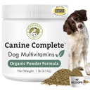Wholistic Animais Orgânicos Canino Completo - Dog Multivitamin Powder - 1 Lb - Vitaminas e Suplementos diários do cão para alimentos caseiros - Sistema imunológico, pele, casaco e saúde geral - Pequena e grande raça