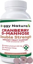 Cranberry D-Mannose para cães e gatos Urinário Trato Infecção Suporte Prevene e elimina ITU, Bexiga Infecção Suporte Rim, Antioxidante (Dupla dosagem Tablet, 120 Contagem)
