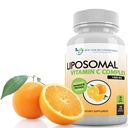 Vitamina C lipossomal 1400mg por serviço - 180 Cápsulas Veggie Alta Absorção Ácido Ascórbico, Complexo Lípico-Esférico de Vitamina C Suplemento de suporte imunológico com potentes antioxidantes e reforço de colágeno