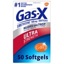Gás-X Ultra força de alívio de gás Softgels com Simethicone 180 mg para bloating alívio - 50 contagem