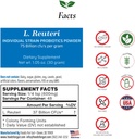 Lactobacillus Reuteri Pó Probiótico 75 bilhões de ufc's □ Made in USA Não Aditivos □ Direct from Manufacturer □ Sem Armazenamento de Terceiros □ Suporte Digestivo e Immune L. Reuteri □ 30 Grams (1.05 OZ)