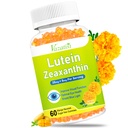 Vitaminas Oculares Lutein & Zeaxantina Gummies, Suplementos de saúde ocular sem açúcar com Bilberry, Astaxantina - Apoiar Luz Azul, Função Visual e Saúde Macular - Mango Flavored, 60 Contagem
