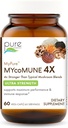 MycoMune 4X Organic Mushroom Supplement - Reishi, Leon's Mane, Cordyceps, Chaga, Shiitake, Maitake para o sistema imunológico, Estresse de Combate, Construir Energia por Puro Essence - 60 Caps