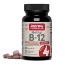 Jarrow Fórmulas Vitamina B12 5000 mcg - Força Máxima para Energia Celular e Saúde do Cérebro, 90 comprimidos mastigáveis de cereja, B12 Vitaminas 5000 mcg