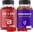 NutraChamps Vitamina B12 Gummies e Elderberry Gummies Bundle