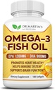 Omega 3 Fish Oil 3750mg Triple Strength □ EPA 1200mg + DHA 900mg Fatty Acids □ Fish Oil Omega 3 Supplement □ Promove coração saudável, sistema imunológico, olhos, pele e função do cérebro