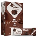 Nugo Slim Chocolate escuro Brownie Crunch, 16g de proteína, 2g de açúcar, 7g de fibra, Baixo carboidrato líquido, Keto amigável, Sem glúten, 24 Contagem