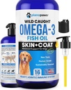 Óleo de peixe Omega 3 para cães - Melhor do que óleo de salmão para cães - Suplemento de óleo de peixe cão - Reduzir o derramamento e coceira - Suporta articulações, cérebro, saúde do coração - Pele de cão e casaco Suplemento - Óleo de peixe líquido