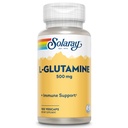 SOLARAY L Cápsulas de Glutamina 500 mg - Imune Suplemento de Suporte - Aminoácido Grátis - Lab Verificado, 60 dias de garantia de reembolso - 100 Servings, 100 VegCaps