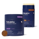 PetLab Co. Paw & Probiotic Bundle: Dog Paw Balm para apoiar seco, Cracked Patas 2.4 Ounces & Dog Probióticos para Gut Saúde, Alergias Sazonais, Pele e Orelha 30 Contagem