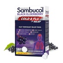 Sambucol Comprimidos frios e de alívio da gripe - Medicina fria homeopática, remédio frio para adultos, Black Elderberry para resfriados, Zinc Cold Remedy - 60 Contagem