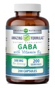 Fórmulas surpreendentes GABA com Suplemento Vitamina B6 .500 Mg Por Servindo .200 Cápsulas . Não-GMO .Gluten Free .